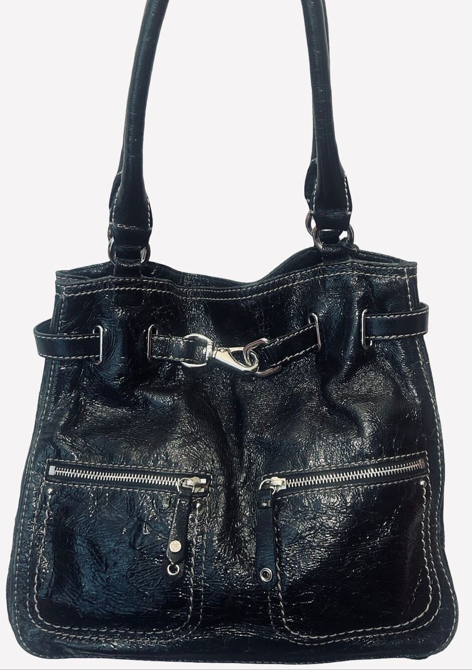 Cole Haan Vintage Y2K Patent Leather Shoulder Bag